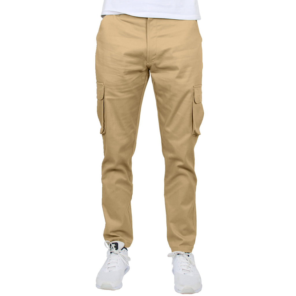 2-Pack Men's Flex-Stretch Cotton Cargo Pants – Comfortable, Durable & Versatile (31-Inch Inseam)